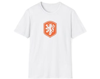 Dutch Lion Shield T-Shirt | Netherlands Crest Tee, Orange Heraldry