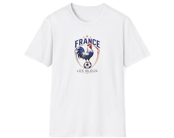 France Rooster Soccer Crest T-Shirt | Les Bleus Football Tee
