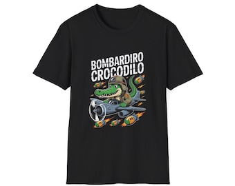 Bombardiro Crocodilo T-Shirt | Crocodile Bomber Plane Illustration