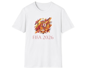 Spain Crest Graphic T-Shirt | Spanish Flag Soccer Emblem FIFA 2026
