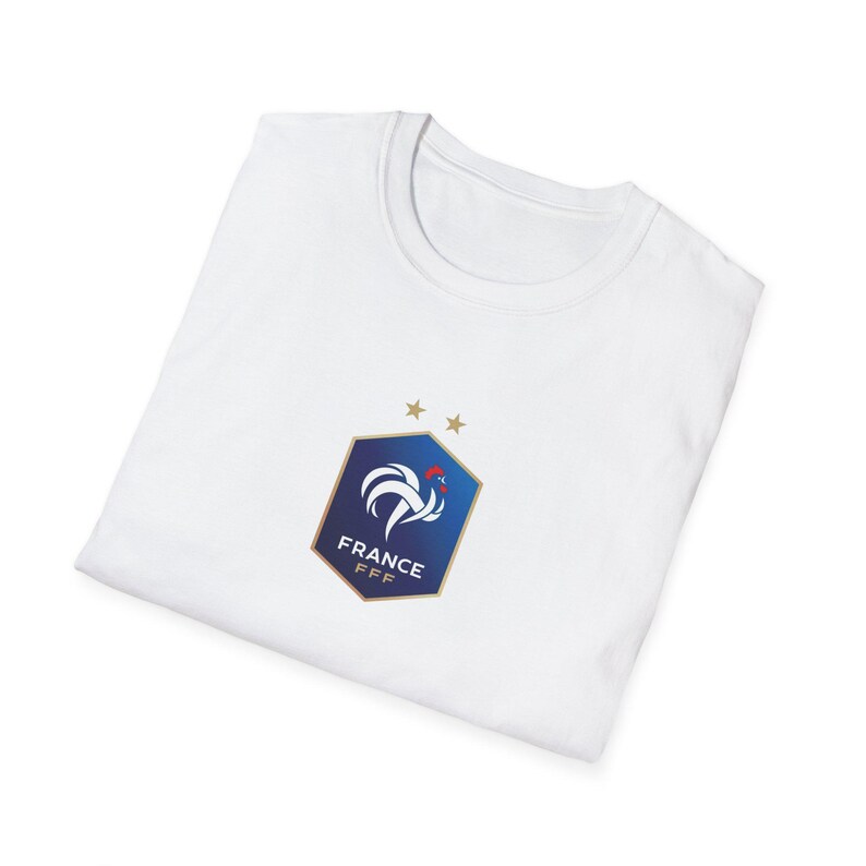 France Football Crest T-Shirt | French Soccer FFF Emblem Bild 3