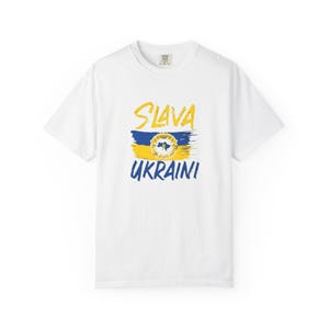 Slava Ukraini T-Shirt | Ukrainian Flag Sunflower Design
