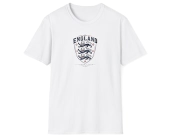 England Lion Crest T-Shirt | Three Lions Soccer Football Tee