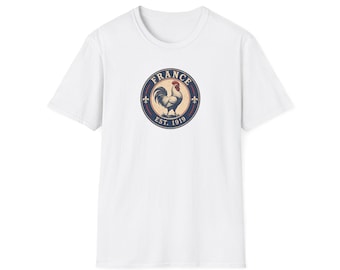 France Rooster Crest T-Shirt | Vintage Est. 1919 French Rooster Emblem