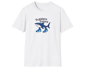 Tralalero Tralara Shark Walking T-Shirt | Funny shark illustration