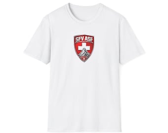 SFV ASF Shield Logo T-Shirt | Swiss Cross Mountain Badge