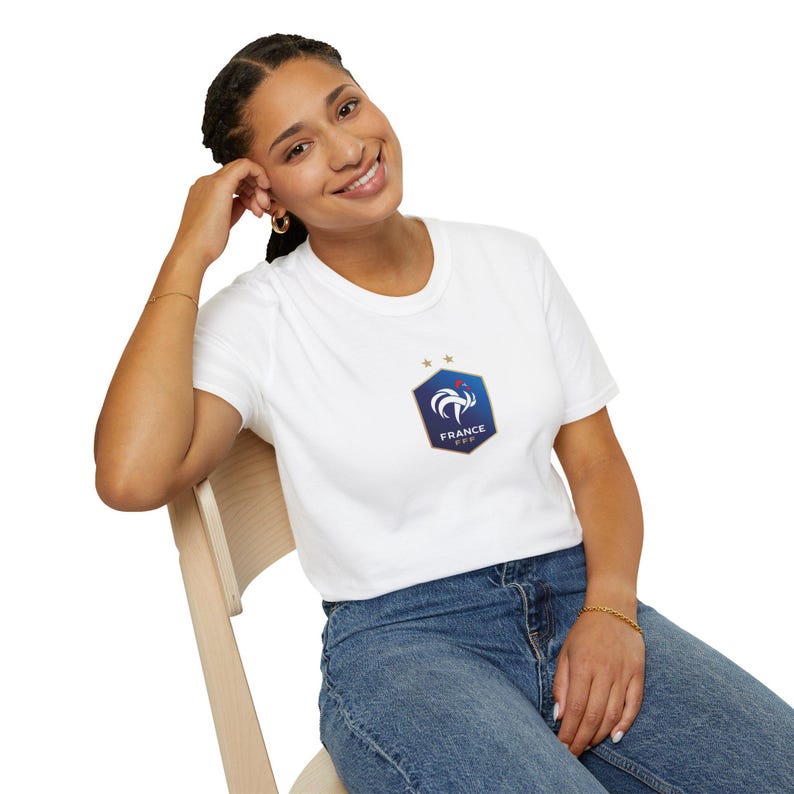 France Football Crest T-Shirt | French Soccer FFF Emblem Bild 10