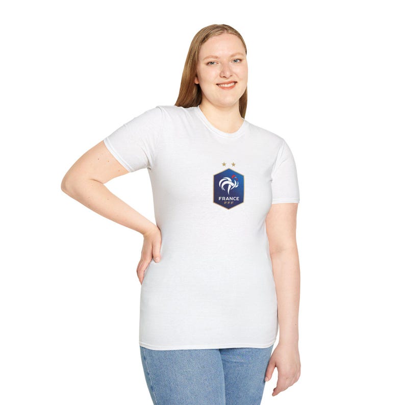 France Football Crest T-Shirt | French Soccer FFF Emblem Bild 6