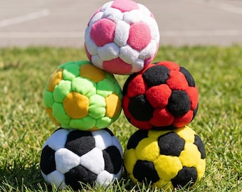 Soft Fabric Soccer Hacky Sack Footbag, Handmade Kick Sack,Outdoor Game, Kids&Family Activity, Colorful Stress Relief Ball, Gift for Toddlers