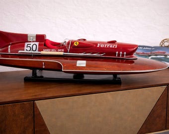 Riva Aquarama - Modellino in legno da 55 cm - Fatto a mano - Bianco