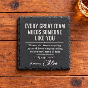 Personalised Work Colleague Coaster | Custom Appreciation Gift | Teammate