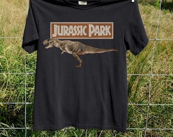 Vintage Jurassic Park Shirt, Retro Dinosaur Graphic Tee, 90s Jurassic World T-Shirt, T-Rex Dino Comfort Colors Shirt, Prehistoric Landscape