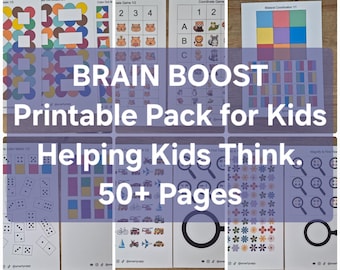 Brain Boost Printable Pack for Kids | Logic Games, Critical Thinking Activities, Preschool & Kindergarten PDF