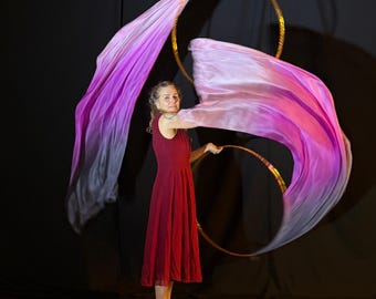 Véu SilknHoop Orquídea Rosa (Uma peça ou dois)