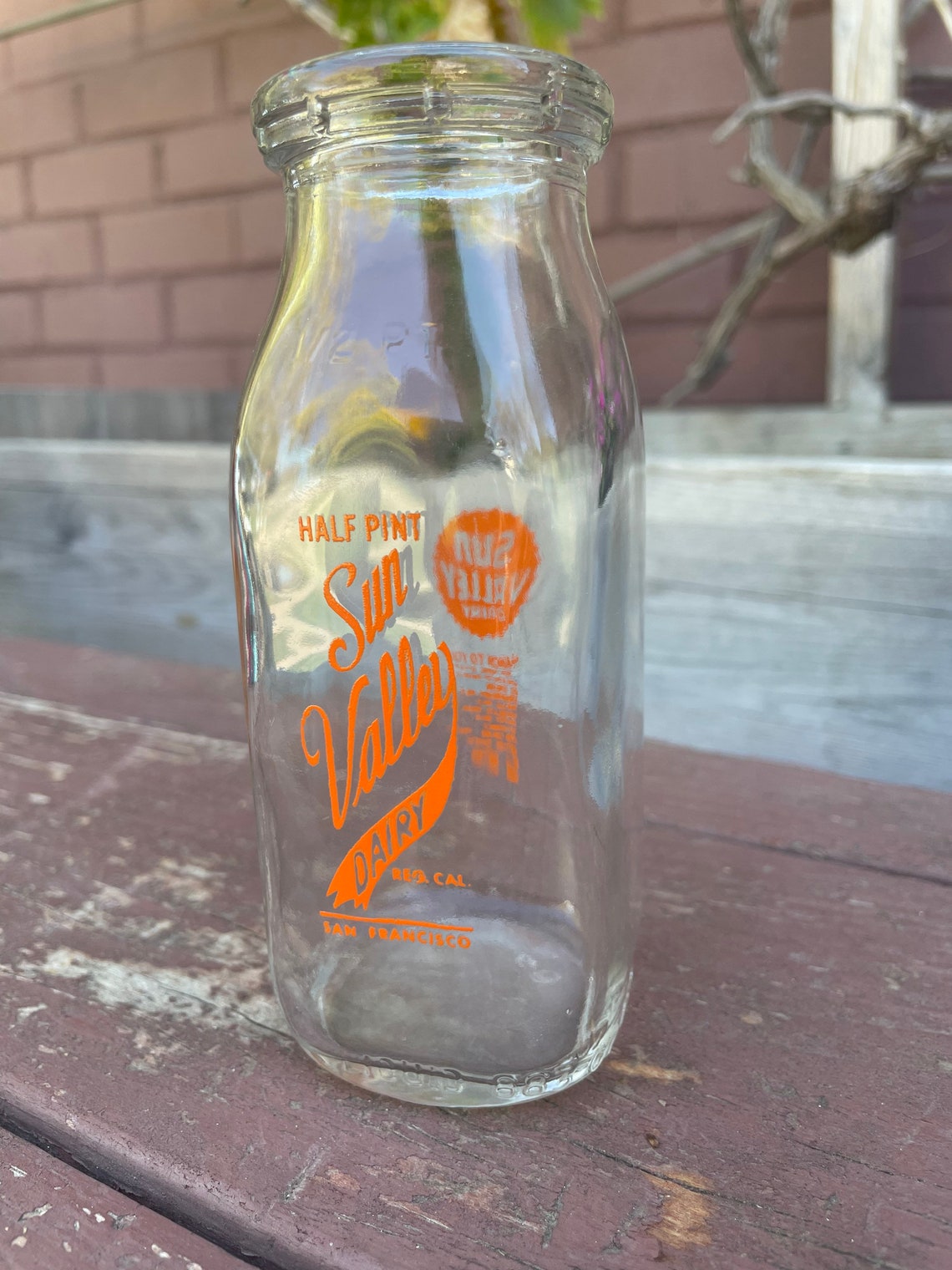 Vintage Sun Valley Dairy San Francisco Half-pint Bottle | Etsy