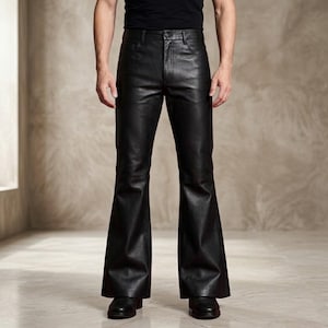 black flare dress pants men Men's Black Regular Fit Flared tailored trousers