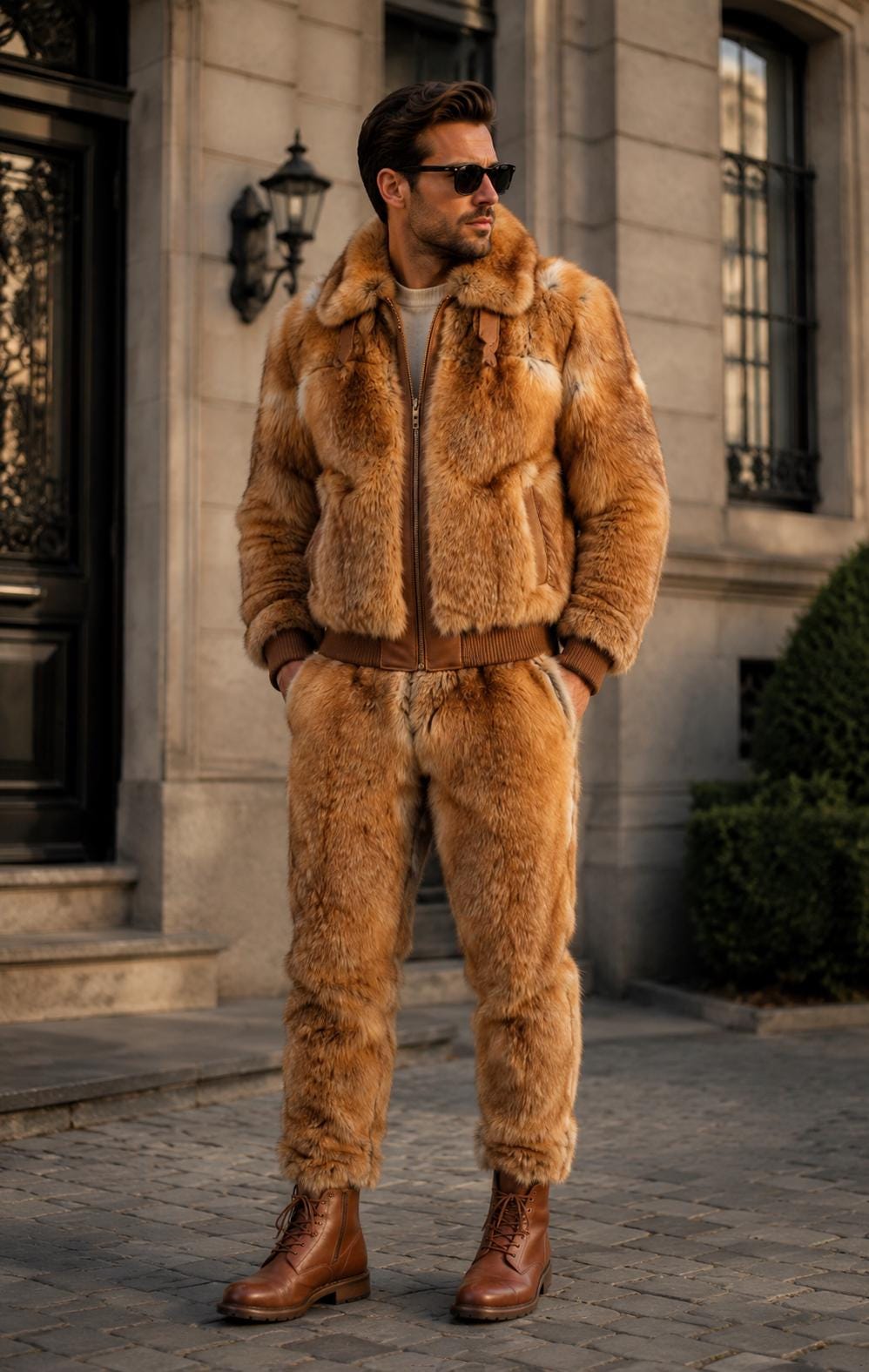 Men raccoon jacket fur - Etsy 日本
