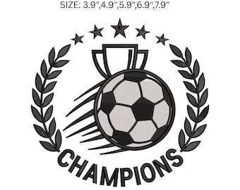 Disegno per ricamo calcistico, file per ricamo di calcio, logo del campione di pallone da calcio, ricamo sportivo a macchina PES DST JEF