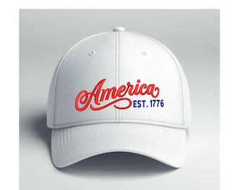 America EST 1776 Disegno per ricamo, File di ricamo a macchina patriottico USA, Ricamo PES per il 4 luglio