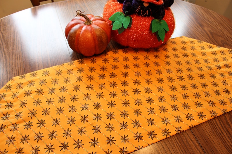 Halloween Table Runner Bats and Cobwebs FREE SHIPPING Party Decor Halloween Decorations