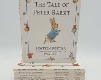 Children's Nursery Peter Rabbit Library Beatrix Potter Vintage Hardcover Book Collection 1997