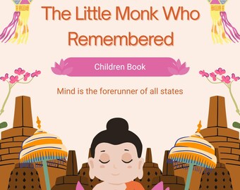 Little Monk Din Children's Story, Patience, Mindfulness (Digital Download)