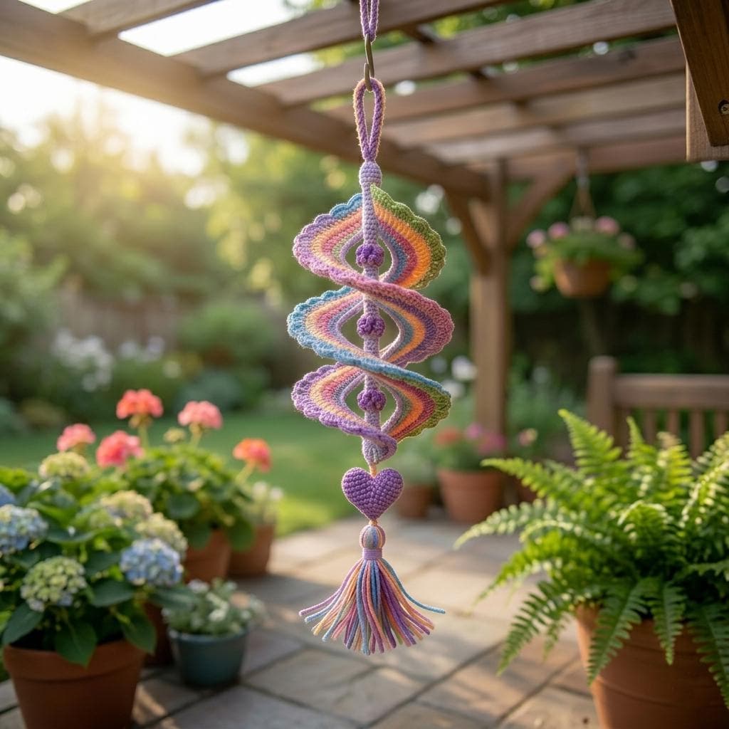 35 Spiral Crochet Patterns for Intricate, Giftable Makes 19 Crochet Wind Spinner