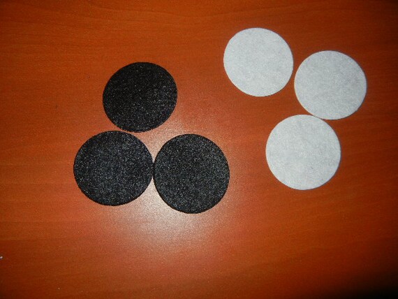 2 Felt Circles BLACK ONLY Etsy UK