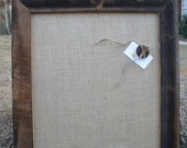 Items similar to 22x26" Beautiful Barn Wood Frame with burlap Cork