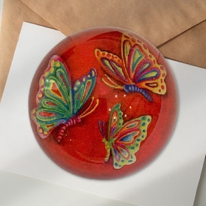 Glass Paperweight-Butterfly Paperweight-Butterfly-Gift for Mom-Gardener Gift-Birthday Gift-Desk Accessories-Office Gift-Employee Gift