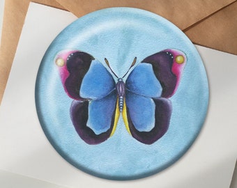 Glas Briefbeschwerer-Blau Schmetterling-Schmetterling Geschenk-Gärtner Geschenk-Märchen Kunst-Schreibtisch Accessoires-Schmetterlinge-Briefpapier Set-Muttertag Geschenk