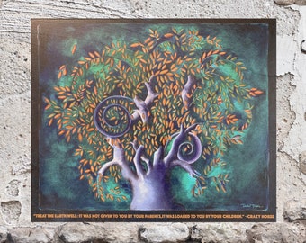 Tree of Life wall Art-Tree Art on Wood-Garden Art-Woodland Art-Patio Décor-Forest Art-Nature wall Art-outdoor wall art-Fairytale Art Rachel