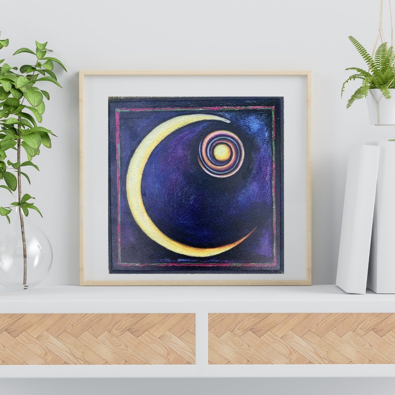 Moon wall art-Moon Phase Wall Hanging-Moon Witch-Garden Art-Magical Garden Decor-Crescent Moon Decor-Triple Goddess Art-Sabbatt Gift Rachel image 5