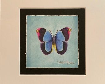 Butterfly Art-Blue Butterfly-Nature Art-Healing Art-Garden Art -Garden Gift -Kitchen Art -Holiday Gift-Girl Gift-Bedroom Decor-Peaceful Art