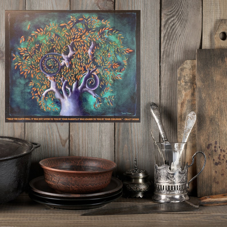 Tree of Life wall Art-Tree Art on Wood-Garden Art-Woodland Art-Patio Décor-Forest Art-Nature wall Art-outdoor wall art-Fairytale Art Rachel image 3