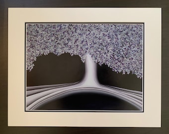 Rachel Tribble-Blue Tree Art-Tree of Life Art-Garden Gift-Tree Painting-Garden Art-Tree Gift-Peaceful Art-Calm Art Print Print-Magical Tree