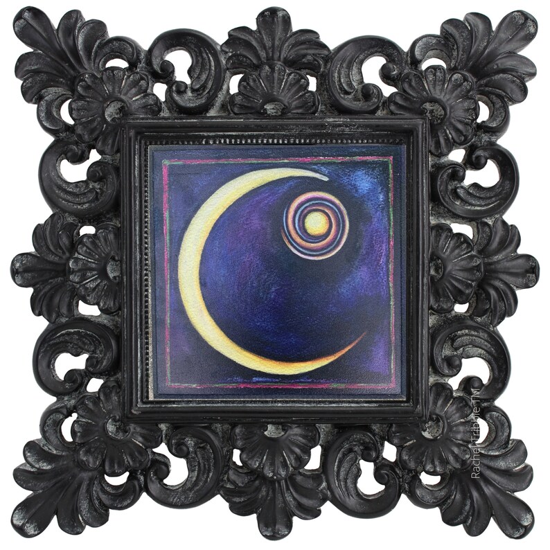 Moon wall art-Moon Phase Wall Hanging-Moon Witch-Garden Art-Magical Garden Decor-Crescent Moon Decor-Triple Goddess Art-Sabbatt Gift Rachel image 3