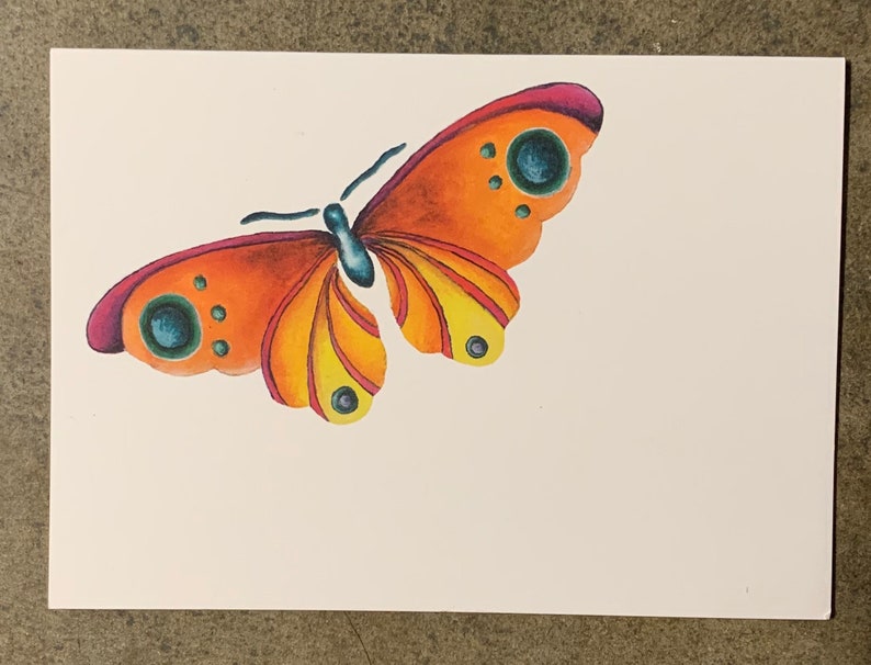 Butterfly Cards-Set of Butterflies-Butterfly Painting-Gardener Gift-Nature Art-Office Decor-Stationery Set-Garden Art-Mothers Day Gift image 4