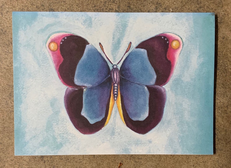 Butterfly Cards-Set of Butterflies-Butterfly Painting-Gardener Gift-Nature Art-Office Decor-Stationery Set-Garden Art-Mothers Day Gift image 2