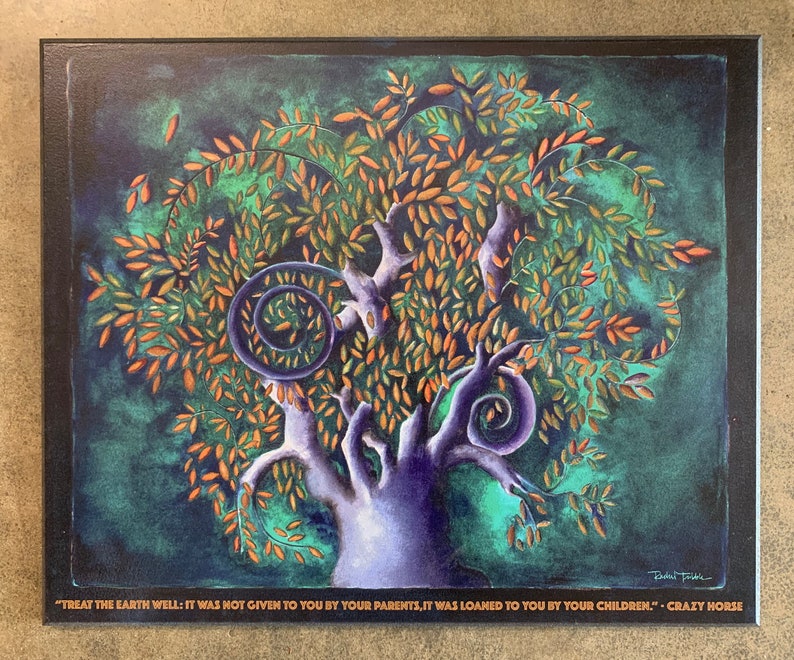 Rachel Tribble Wishing Tree Wall Art Watercolor Painting image 0