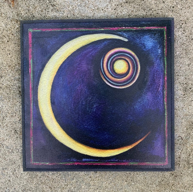 Moon wall art-Moon Phase Wall Hanging-Moon Witch-Garden Art-Magical Garden Decor-Crescent Moon Decor-Triple Goddess Art-Sabbatt Gift Rachel image 2