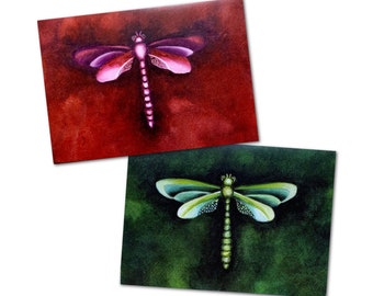 Dragonfly Cards-Mother's Day Gift-Gardener Gift-Blank Notecards-Nature Art-Dragonfly Art-Garden Card-Dragonfly Stationery-Dragonfly Gift