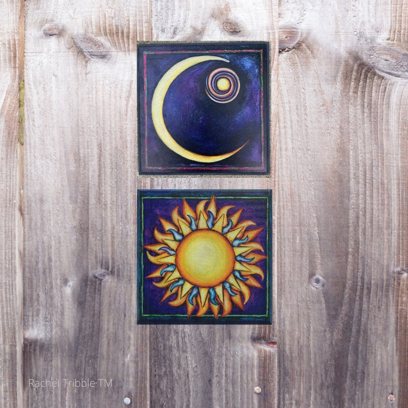 Moon wall art-Moon Phase Wall Hanging-Moon Witch-Garden Art-Magical Garden Decor-Crescent Moon Decor-Triple Goddess Art-Sabbatt Gift Rachel image 4