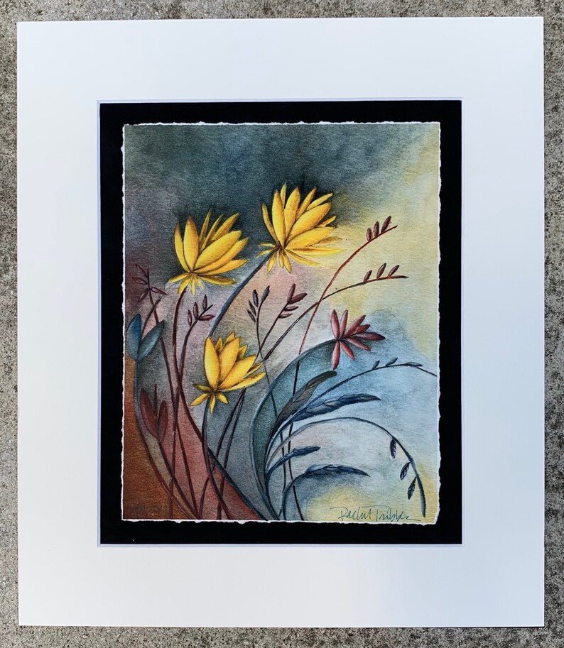 Rachel Tribble Magical Flower Painting Yellow Flowers Small image 0