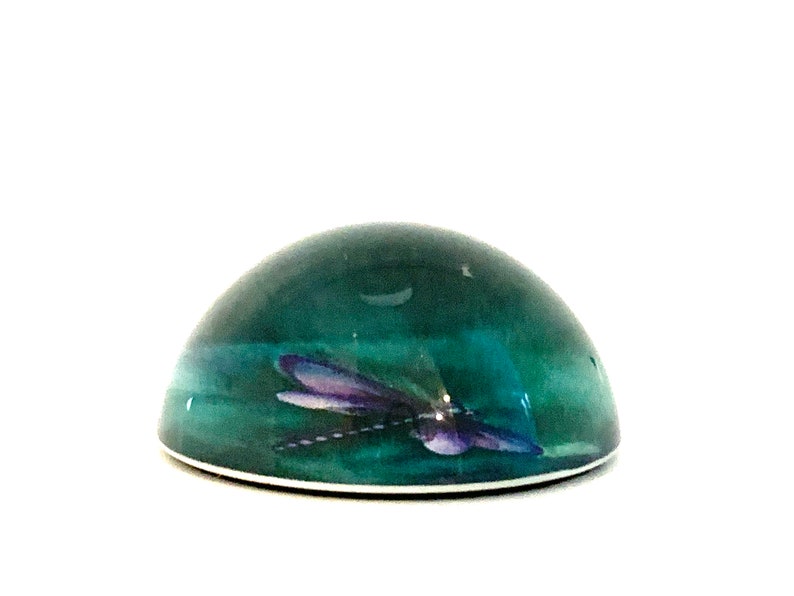 Glass Paperweight-BLUE DRAGONFLY Art-Mother's Day Gift-Nature Art-Desk Accessories-Dragonfly Gift-Gardener Gift-Fairy Gift-Dragonflies image 3