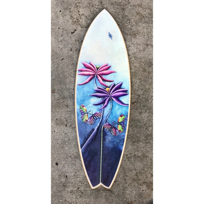 Rachel Tribble Outdoor Surfboard Decor Painted Surfboard Wall image 0