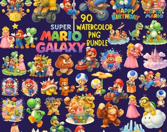 Galaxy Hero Watercolor PNG Bundle, Cartoon Space Adventure Clipart, Digital Graphics for Sublimation, Crafts & Party Designs
