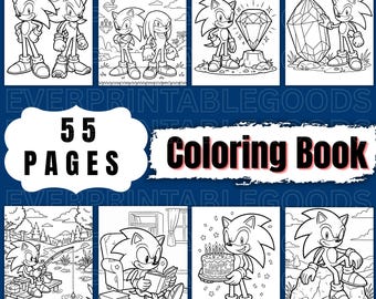 55 Kids Coloring Pages PDF Bundle | Printable Coloring Book | Fun Coloring Activity | A4 Digital Download for Children