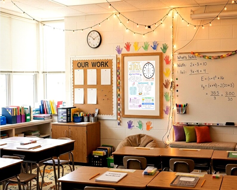 Measurement Conversion Chart, Kids Math Poster, Metric Customary ...