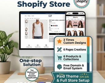 Ready To Use Shopify Store | Paid Theme & Full Store Setup | One-Stop Online Shop Solutions | Custom Design and 3 Months Expert Support.